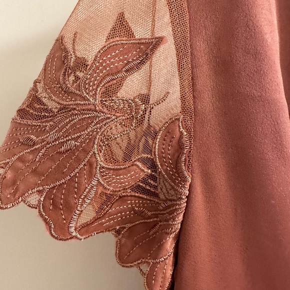 Honey Punch Romper Silk and Lace Size Small Ginger Color NWT - Picture 4 of 6